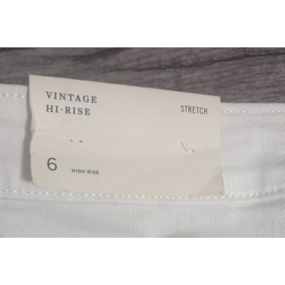 American Eagle Skirt Denim 6 White Distressed Frayed Hem Rodeo Concert Festival - Picture 5 of 8